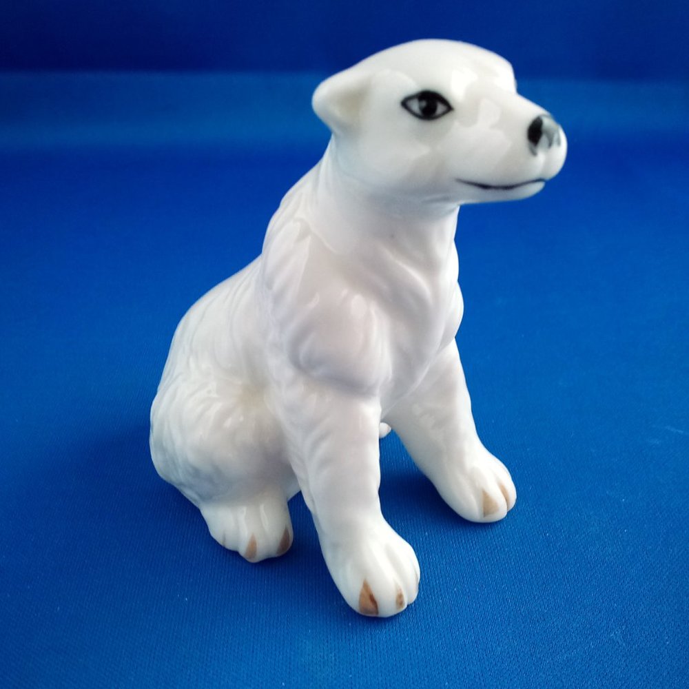 Vintage mid century Bone China Polar Bear figurine.